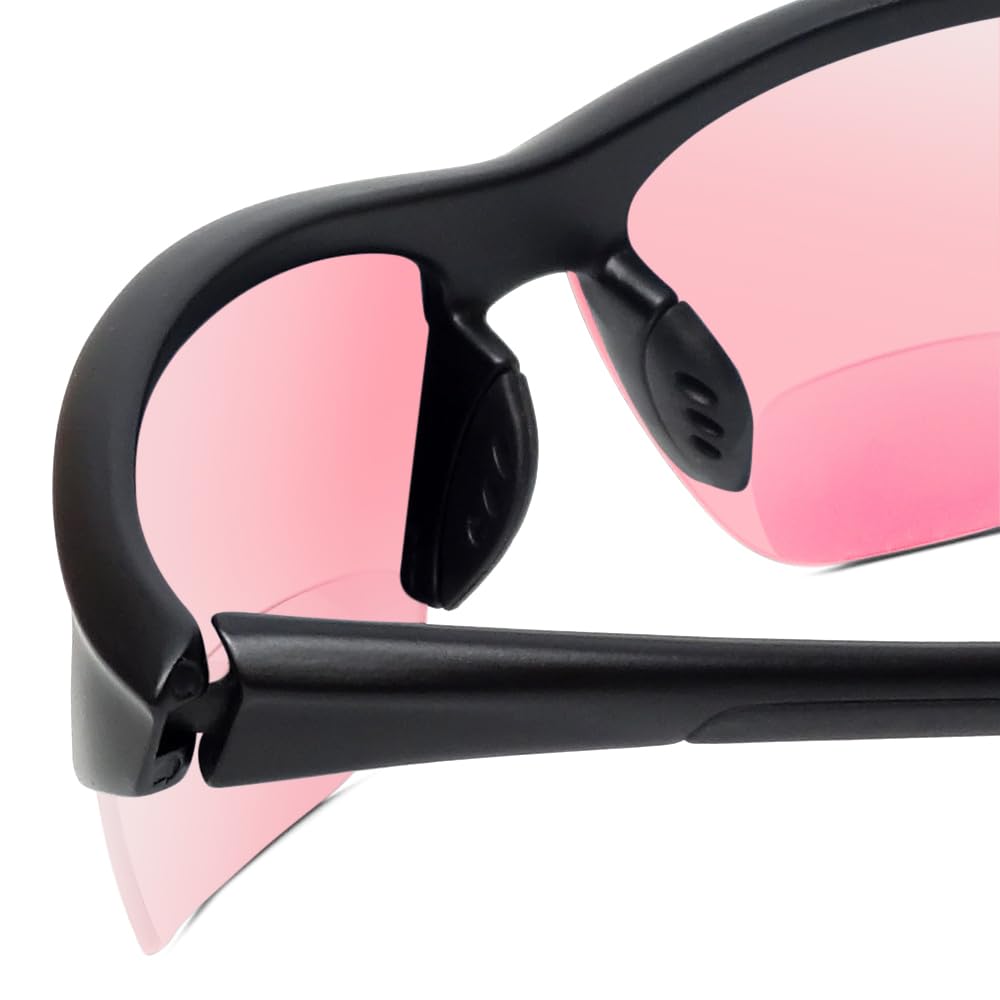 Sport 202BF - Gafas de seguridad bifocales para lectura, para hombres y mujeres, antivaho, envolventes, protección UV, sin montura