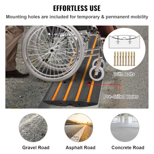 Rampa de caucho resistente para bordillos, 2.6 pulgadas de altura miniatura 6