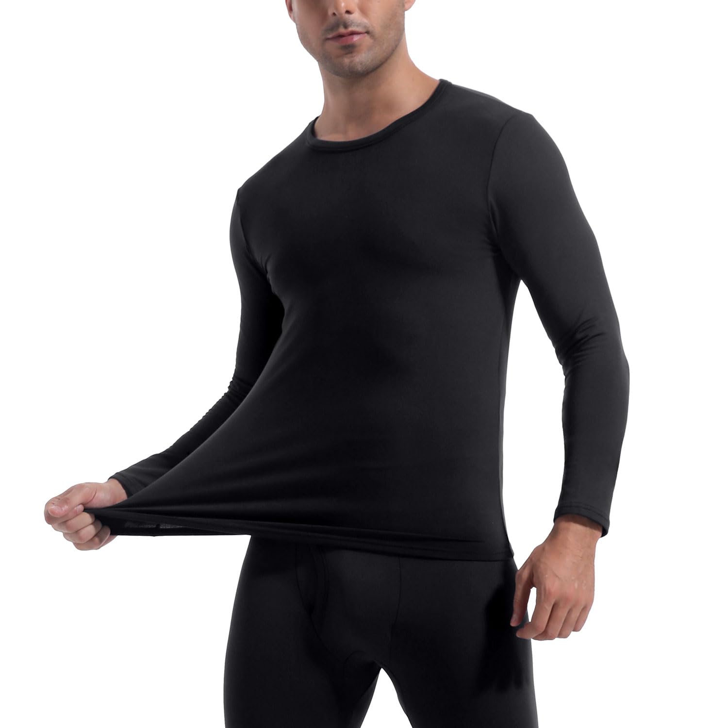 CL convallaria Pantaloni Termici Uomo Pantalone 1 o 2 Confezioni di Mutande Lunghe da Uomo, Intimo Termico, Strato di Base, Foderato in Pile, per Il Freddo | Confezione da 1, 2, 4, 5. Pantaloni foderati in pile. Morbido, traspirante. Per freddo estremo, s