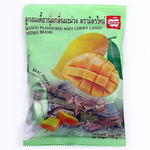 Caramelos masticables suaves sabor mango 110g 32 tabletas miniatura 1