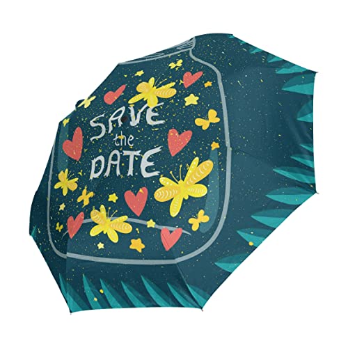Parapluie pliant coupe-vent doté d'une protection UV maximale et ouverture mécanique