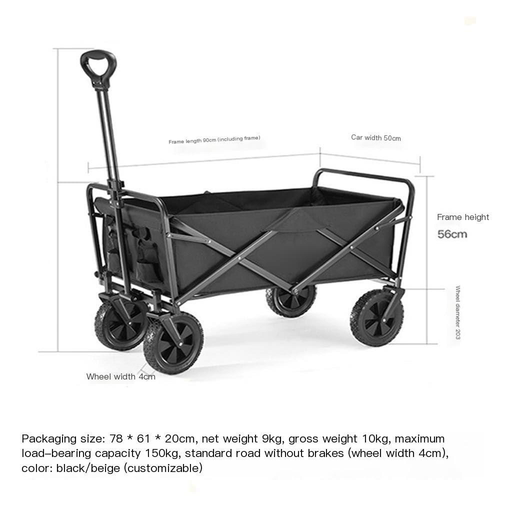 Amazon.co.jp: キャンプワゴン 屋台カート、折りたたみ式金属製