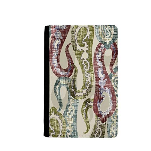 Étui portefeuille de voyage classique avec motif abstrait vert et rouge de haute qualité