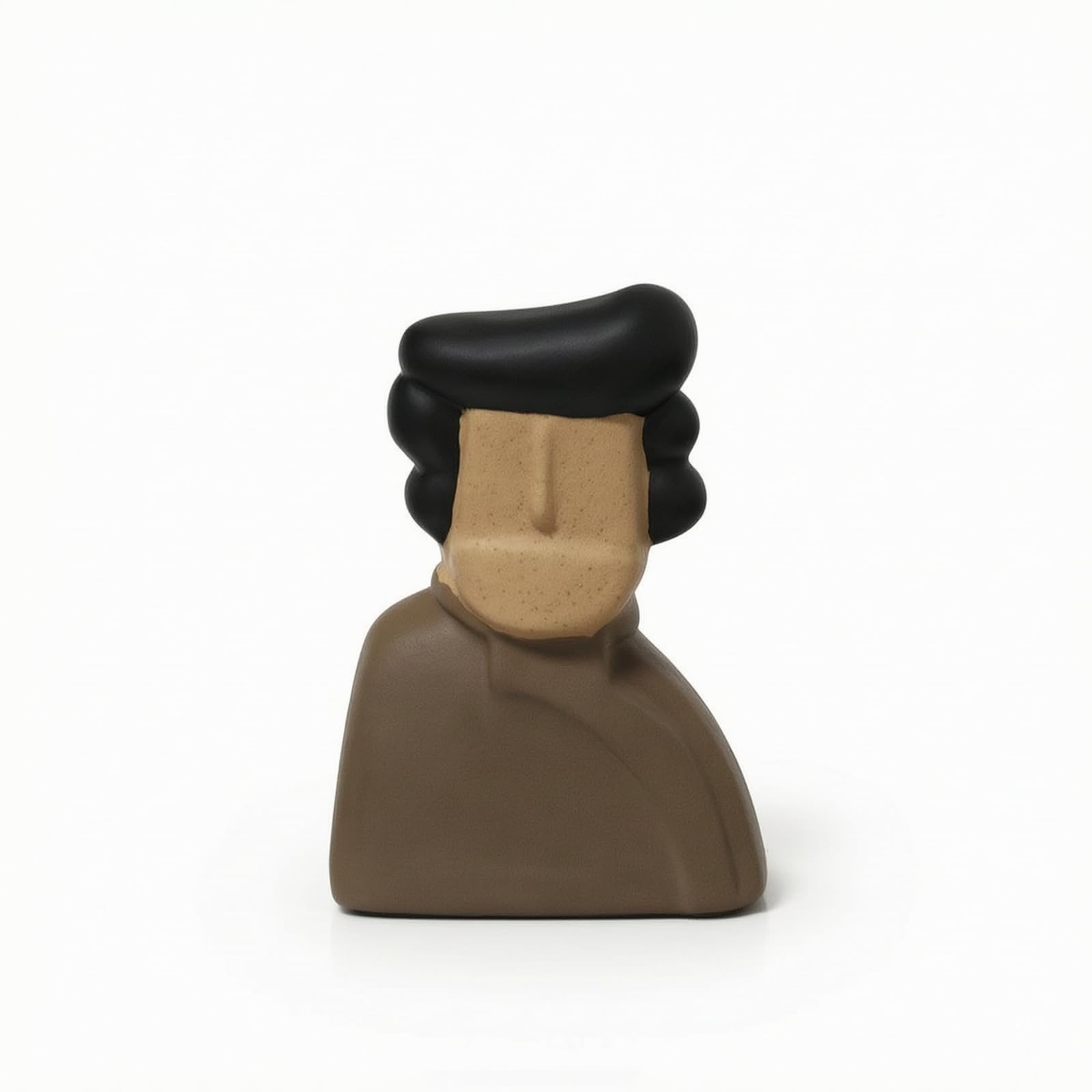 Gralara Busto Decorativo Elegante Scultura Minimalista Raffinato Statuetta da Tavolo per Collezionisti D'arte, Mensola, Ingresso, Consolle, 15.9 13 23cm, Donna Con Cappello Nero