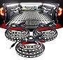 Nilight 3PCS 60 Inch Bed Light Strip 270 LED with On/Off Switch Blade Fuse Splitter Extension Cable for Cargo Pickup Truck SUV RV Boat,2 Years Warranty