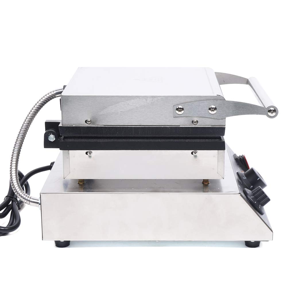 Gofrownica, 1750 W, 220 V, elektryczna gofrownica, prosta do 4 gofli, stal nierdzewna, 30 x 36 x 24,5 cm, 50-300 ℃