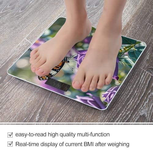 Báscula Digital de Baño con Diseño Mariposa y Vidrio Templado miniatura 5
