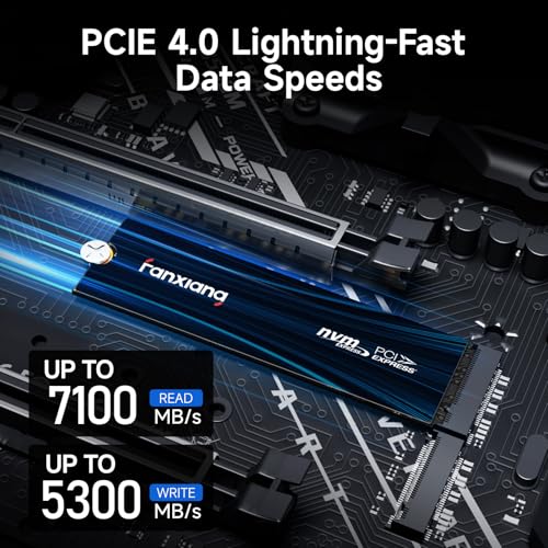 Image of fanxiang 2TB M.2 SSD NVMe SSD PCIe Gen 4 Gaming SSD M.2 2280, Up to 7100MB /s Compatible with PS5, Internal Solid State Drive for Gamers, Professionals, Creators S880E