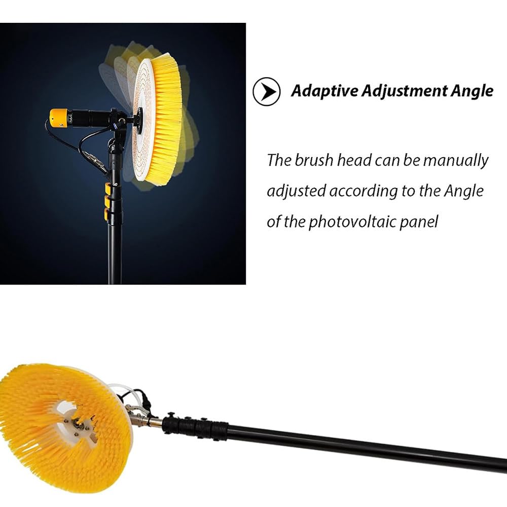 Macchina automatica per la pulizia del pannello solare 7.5M Kit elettrico per la pulizia dei vetri per esterni Spazzola per la pulizia del vetro con approvvigionamento idrico - Strumento di