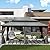 Domi 12' x 18' Hardtop Gazebo Metal Gazebo with Galvanized Steel Double Roof Canopy, Curtains and Netting for Party, Wedding, Outdoor Dining, Patio, Backyard, Grey