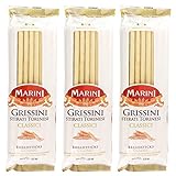 Marini Classic Italian Breadsticks - 3 Pack - Grissini Stirati Torinesi - Product of Italy