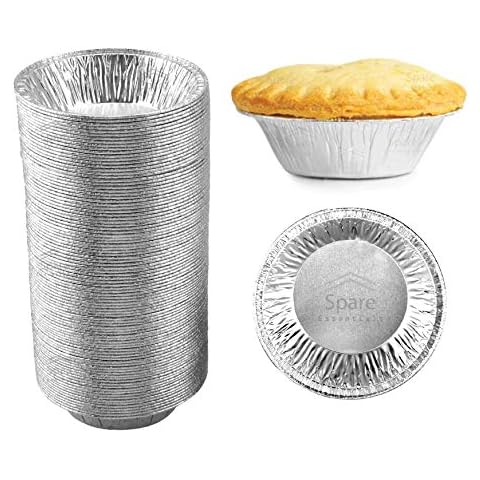 Spare Essentials 60 Stück - Kuchenformen 12,7 cm, Einweg-Kuchenformen, Aluminium-Kuchenformen, Folien-Tortenformen zum Backen, Kochen, Aufbewahren und Aufwärmen von Kuchen, Torten und Quiche Cover
