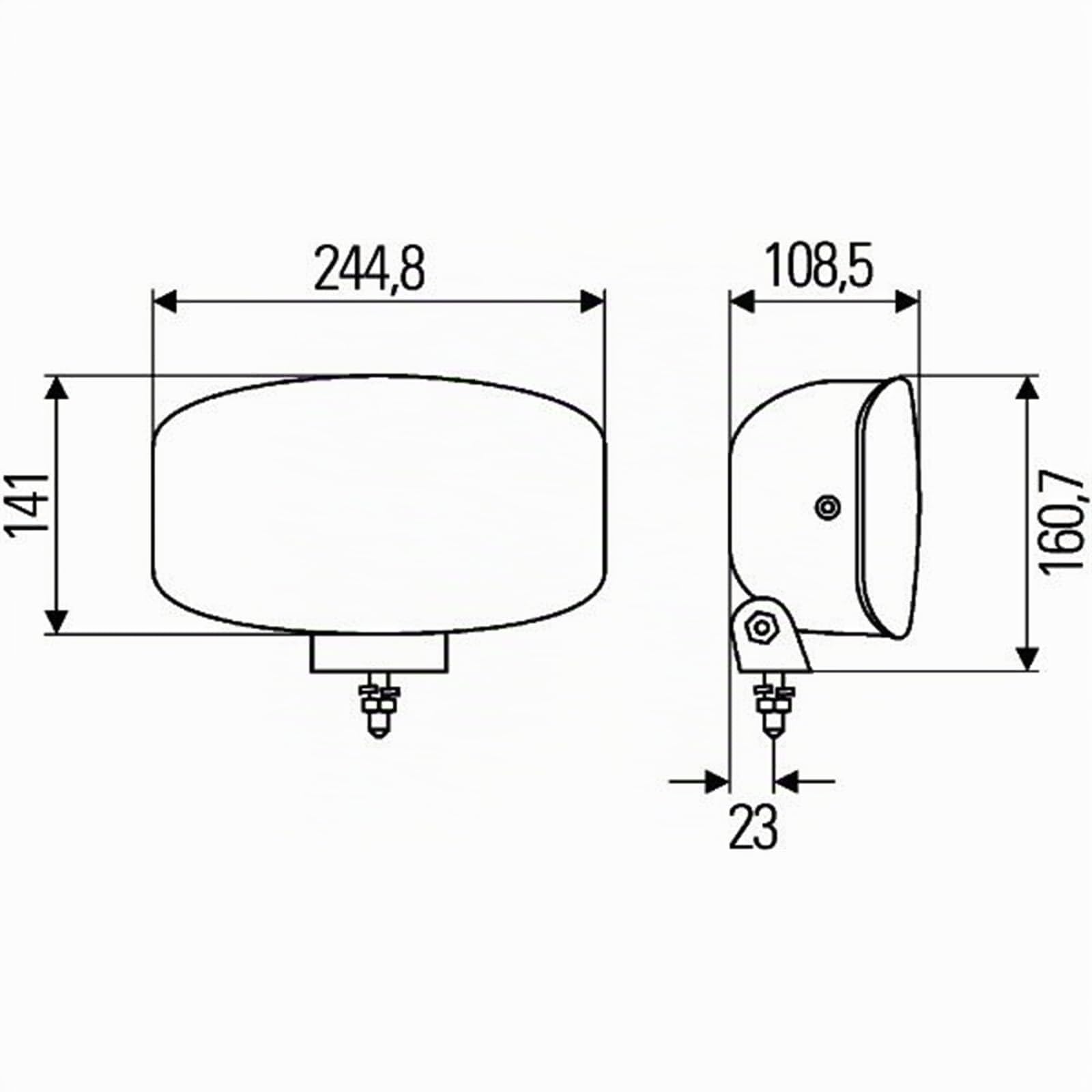 HELLA 1FE 008 773-041 Halógena/Halógena-Faro de carretera - Jumbo 320 - 12/24V