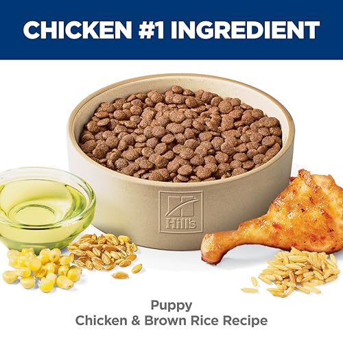 Hill's Science Diet Puppy, Puppy Premium Nutrition, Dry Dog Food, Chicken & Brown Rice, 4.5 lb Bag
