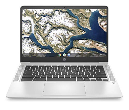 HP Chromebook 14-inch HD Laptop, Intel Celeron N4000, 4 GB RAM, 32 GB eMMC, Chrome (14a-na0010nr, Mineral Silver) (Renewed)