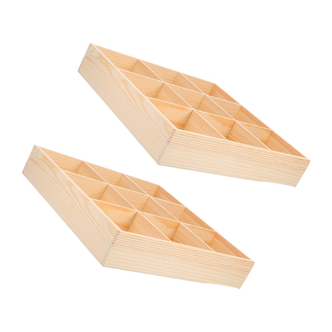 DOITOOL Kleiderorganizer für Schublade 2 Stück Holz mit Mehreren Fächern