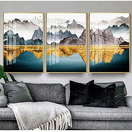 Toile paysage de montagne pour décoration salon - Poster esthétique nature sans cadre