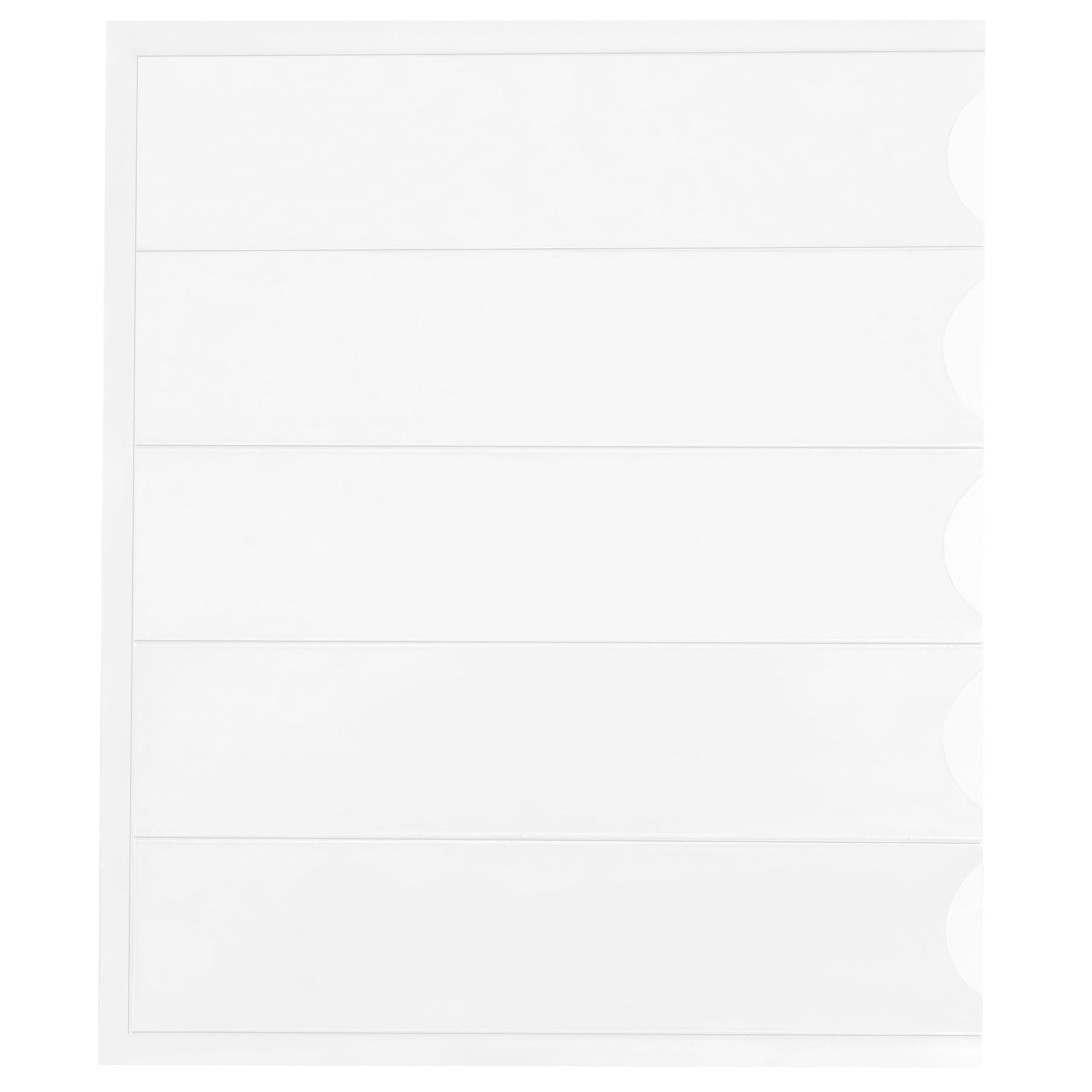 Pochettes transparentes autocollantes pour classeur à levier | Pour étiquettes et lettrage | 30 x 130 mm, 20 pièces