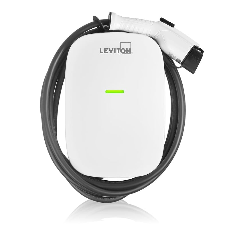 Estação de recarga para veículo elétrico Nível 2 Leviton EV320, 32 A, 208/240 VAC, 7,6 kW, cabo de 5,49 m, instalação fixa