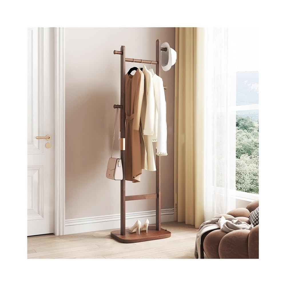 YQINQIN83B Organizer Rack Indoor Corner Coat Rack Floor Solid Wood Wardrobe for Bedroom