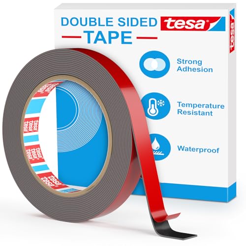 Image of EMITEVER Double Sided Tape Heavy Duty, Tesa Adhesive Mounting Tape Waterproof, 0.59IN x 15.4FT Strong Acrylic Foam Tape for Walls, Automotive, Home Office Decor