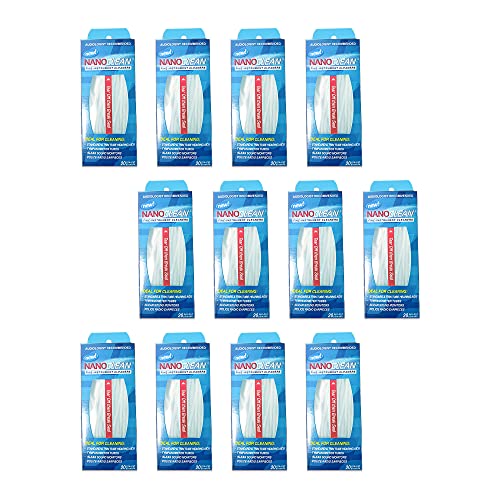 NanoClean - Limpiador de cepillos de nailon para paja de cristal, no oxida y herramienta de limpieza no abrasiva para pajitas de acero inoxidable (12 paquetes, 240 hebras)