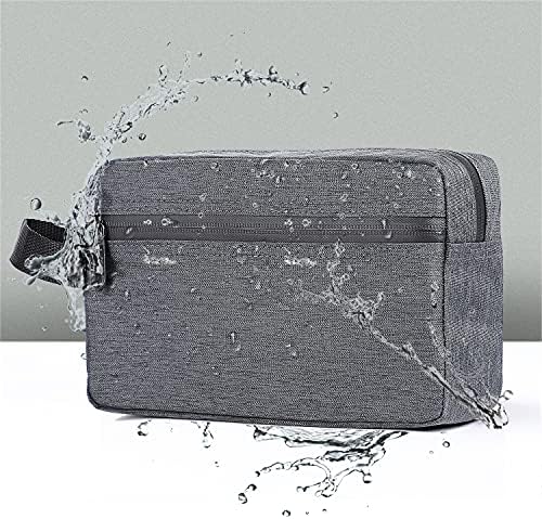 Toiletry Bag for Men, Etercycle Portable Travel Wash Bag, Waterproof Toiletries Cosmetic Organizer Bag, Gym Shaving Shower Bathroom Bag, Dopp Kit Make Up Bag with Handle (Grey)