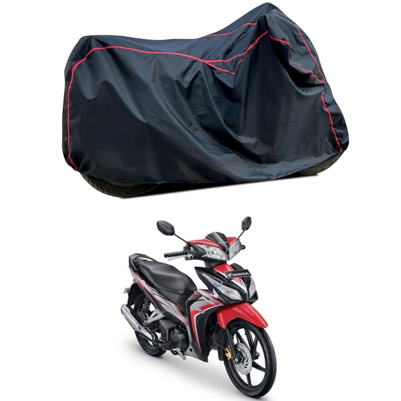 Image of Waterproof Scooter Cover Compatible with Honda Blade 125 Fabric UV Protection (Black)