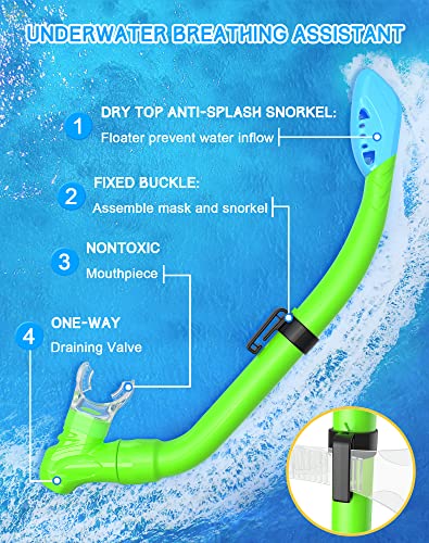 Gintenco HU-XI-201 Kids Snorkel Set, Diving Mask For Children As Unisex Kids Swimming Goggles thumb #4