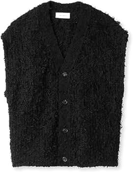 美品【MIESROHEミースロエ】チュールフラッフィーニットベスト　ブラック MIESROHE（ミースロエ）の「チュールフラッフィーニットベスト