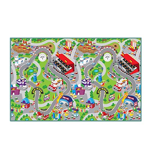 Rollmatz Kids Play Mat - Versatile Waterproof Children’s Playmat for Boys & Girls Bedrooms & Playrooms - Great for Playing with Toys - Indoor & Outdoor Use - Large Size 79” x 47'' - Car Racing Design