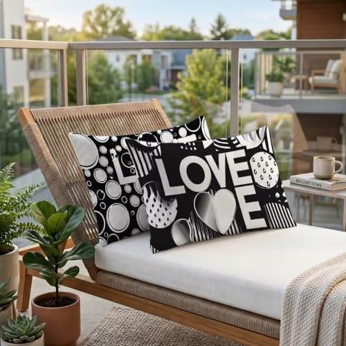 Housse coussin extérieur imperméable 40x60 taie oreiller canapé jardin