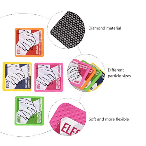 UKCOCO 4Pcs Almofada de MÃ£o de Diamante Bloco de Lixar Ã  MÃ£o Almofadas de Polimento Almofada de M