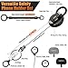 Kaptron Theft and Drop Protection Retractable Phone Tether, Retractable Keychain Badge Reel with Phone Tether Tabs & Mini Cellphone Lanyard