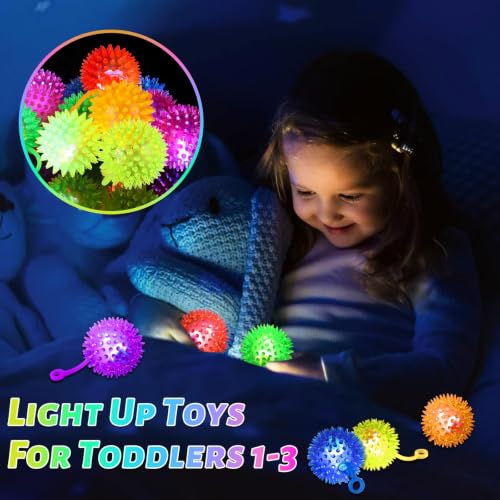 Image of SHQDD 36PCS Light Up Ball, Bouncy Balls for Kids, 6 Colors Flashing Squeaky Ball, Light Up Toys, Balls for Toddlers 1-3, Glow in The Dark Party Favors for Teens, Adults, Children