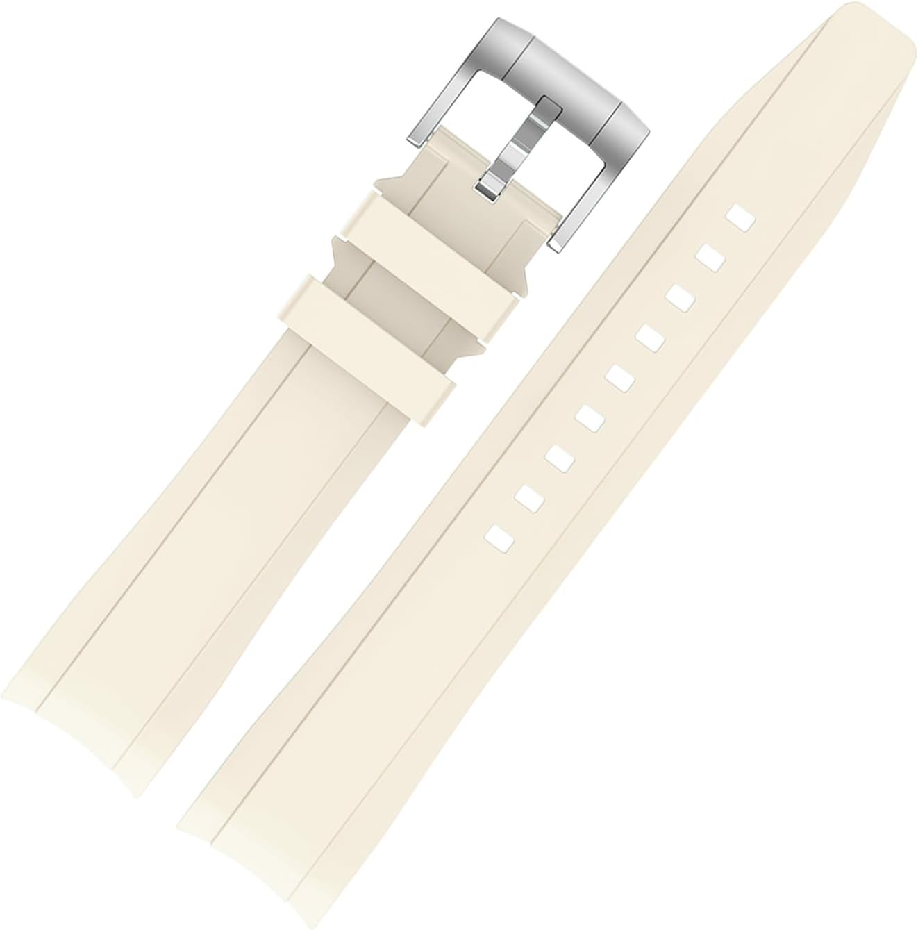 Bands for moon watch Watch, 20mm Curved No Gap Silicone Strap Compatible with X moon watch Speedmaster for Women Men