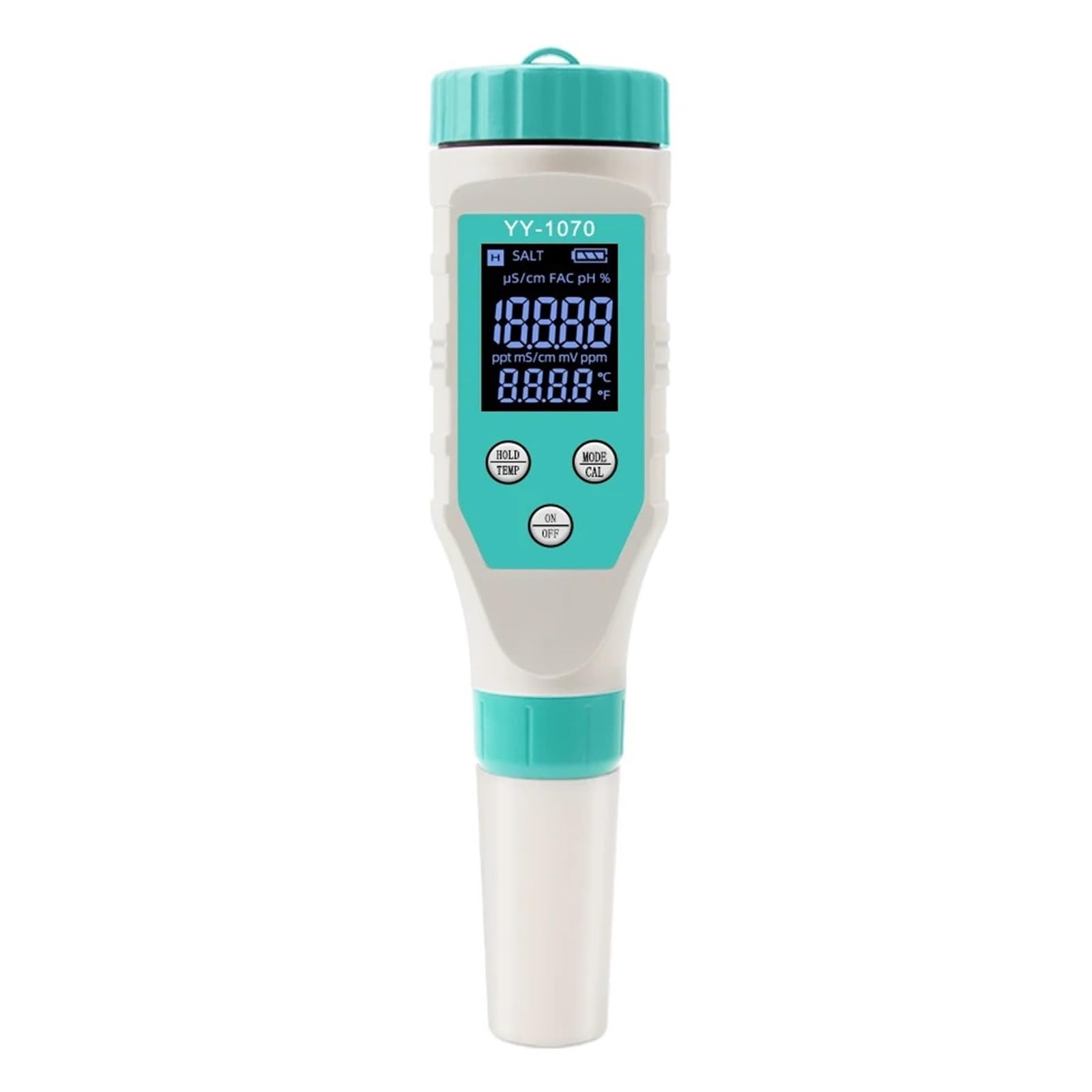 7In1 Piscina Cloro PH Meter Professionale Salt/ORP/TDS/EC/FAC Tester Spa Hot Spring CL Analizzatore di qualità Del'acqua Rilevamento Rapido E Preciso