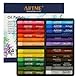 Artme Ölpastell-Farbstifte, 24 verschiedene lebendige Farben, intensive Farbe, mischbare Textur, für Leinwand und Papier, hohe Deckkraft, professionelle Pastellkreide auf Ölbasis für Künstlermalerei