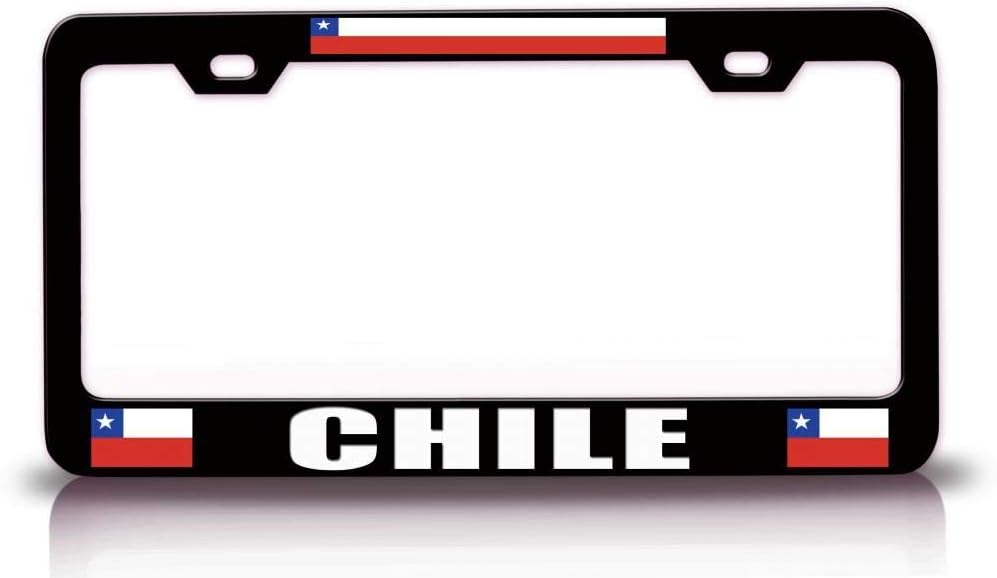 Chile Flag Metal Car SUV Truck License Plate Frame Bl w27