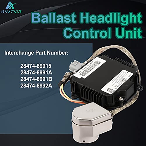 Aintier Xenon Headlight Ballast With Ignitor, Replaces 28474-8991B,28474-8992A, Control Unit Assembly Module, Fits For Infiniti,For Mazda,For Nissan (D2S/D2R) #TOP1