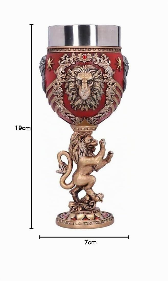 Nemesis Now B5607T1 Harry Potter - Coupe de Collection - Motif : Gryffondor - Cadeau pour Fan et Passionné - Qualité Supérieure Argenté - 19,5 CM, Résine, Rouge/Or, 19,5cm, 1 Unité (Lot de 1) 200ml