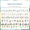 MiyouLuna Deep Lane in Bloom PET Pre-Cut Floral Tape Set - 6 Rolls Transparent Garden Sticker Strips + 1 Clip for Scrapbook Journals Junk Journal Collage DIY Décor #3