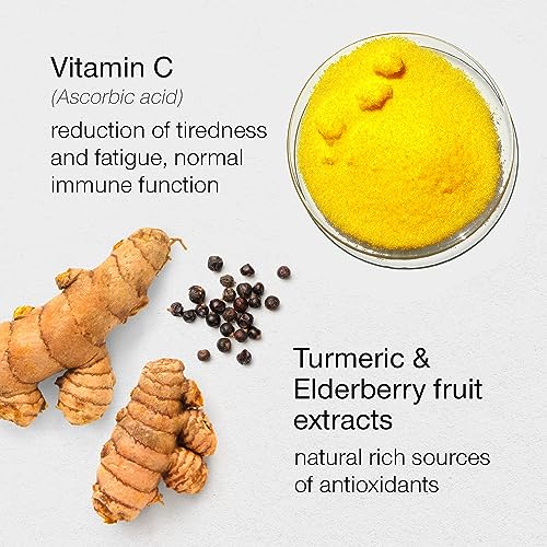 Vitamin C 1000mg Tablets High Strength - Slow Release Formula with Elderberry & Turmeric - 60 Tablets - Vegan VIT C Supplement - Plant-Based Immune System Support Complex - UK Made - Image 5