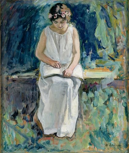 Toile Fille lisante Henri Lebasque pour habiller un grand mur vide