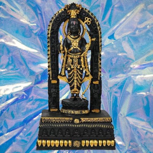 Statue Ram Lalla Ayodhya murti polyrésine 22,9 cm idole décoration maison design hindou
