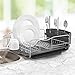 Polder KTH-615 Dish Rack, 4 PC Combo– Advantage System Includes Rack, Drain Tray, Removable Drying Tray & Cutlery Holder – Stainless Steel & Plastic