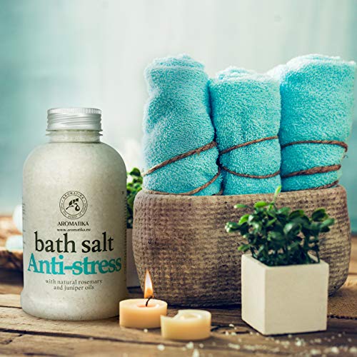 De-Stress Bath Salt 21.16 Oz w/Natural Rosemary & Juniper Oils - Natural Bath Sea Salts 600g - Best for Good Sleep - Relaxing - Calming - Body Care - Beauty - Aromatherapy - Image 4