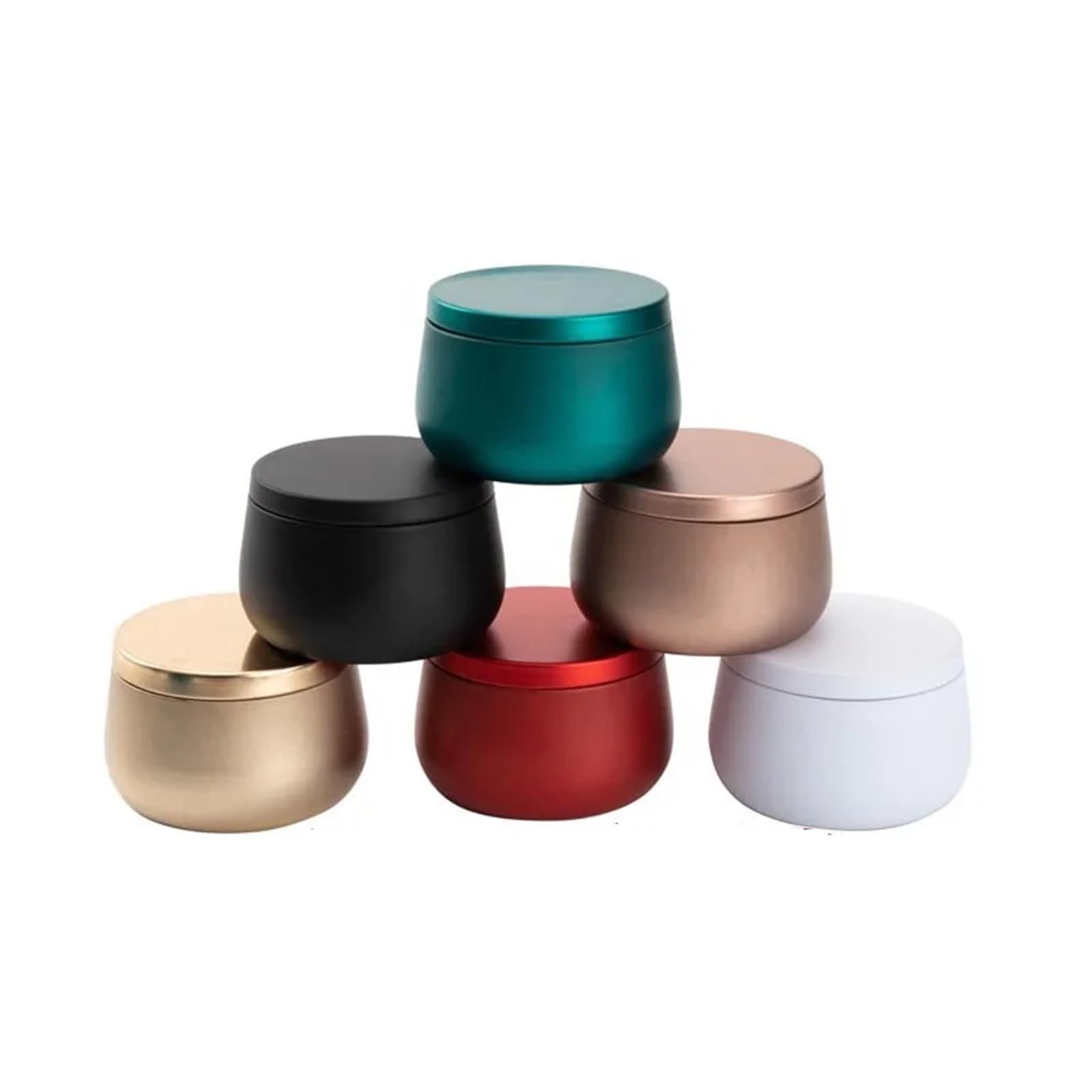 EWUHYFP Barattoli Candele Contenitori For Candele, Latta Vuota, 20 Pezzi, Scatola Di Metallo, Barattoli For Tè Con Fiori Dorati(Black,8OZ)