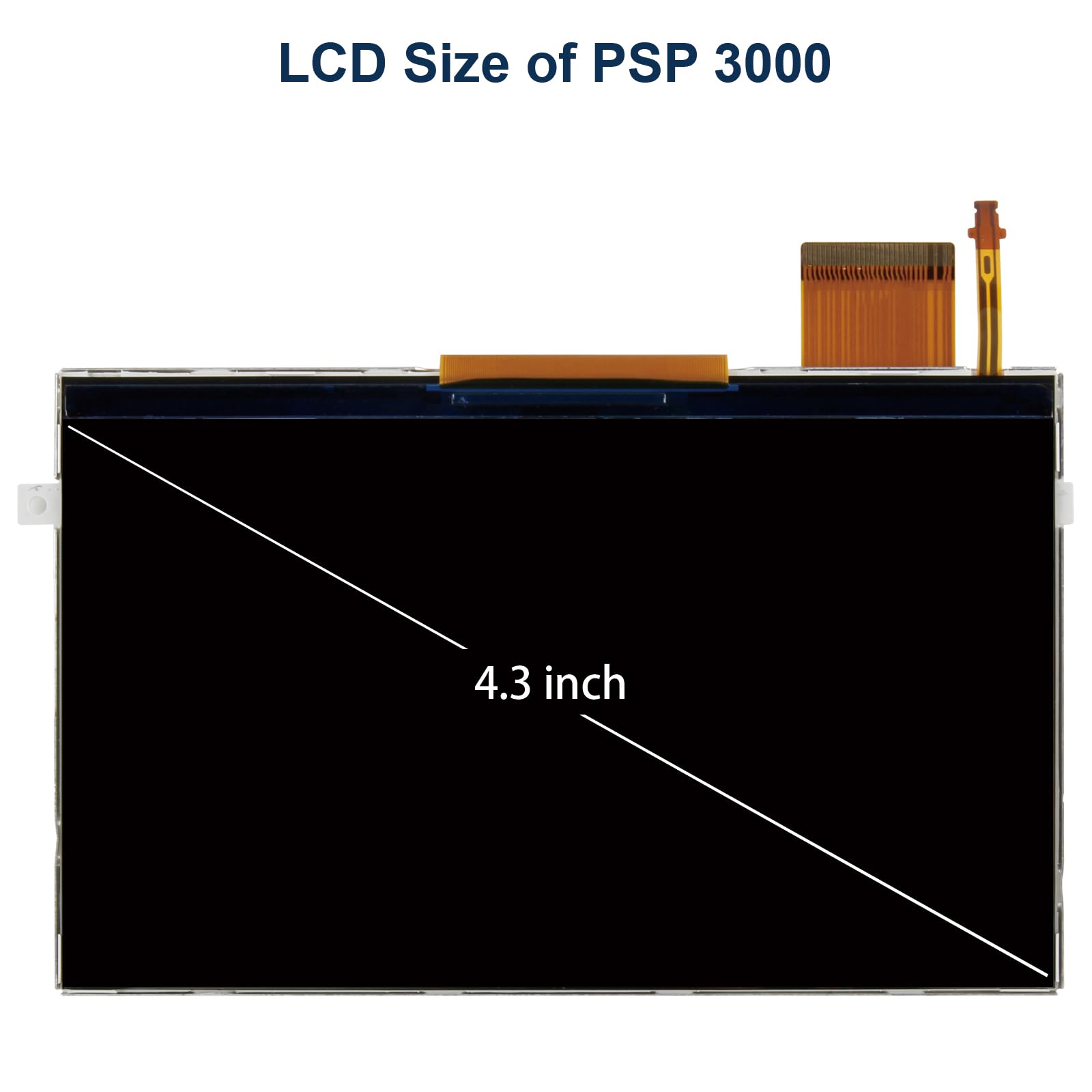 AGCUT Schermo LCD per Spielkonsole LCD Display per PSP 3000 3001 3002 3003 3004 3008 3010 Screen Replacement Pannello in Vetro (Non Touchscreen)