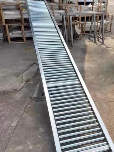 Convoyeur à gravité industriel acier inoxydable pour rouleaux de manutention et atelier DIY